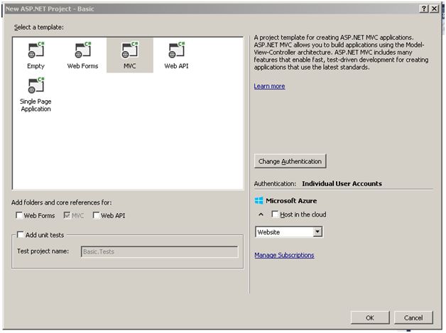 Project Template Window